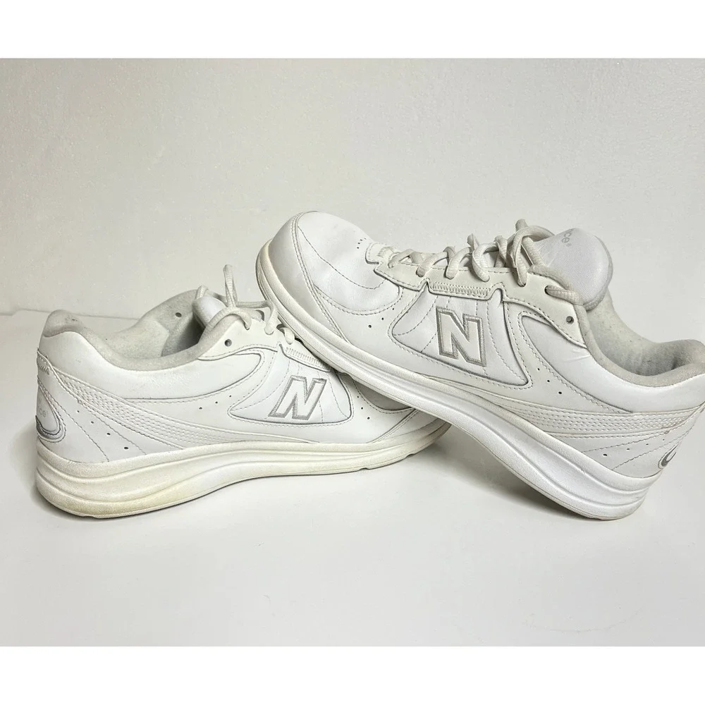 New Balance Mens Sneaker Walking Shoes Size 10 White Leather‎ Comfort WW577WT